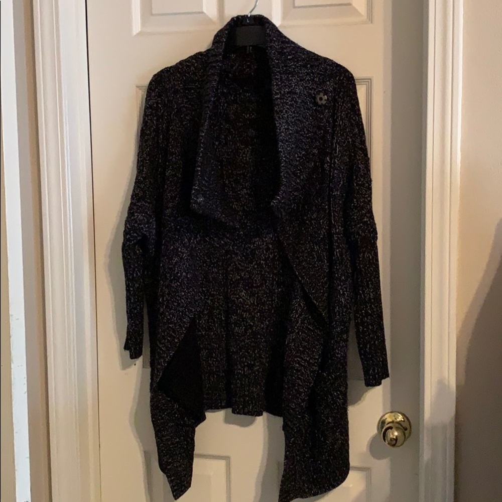 Black cocoon cardigan